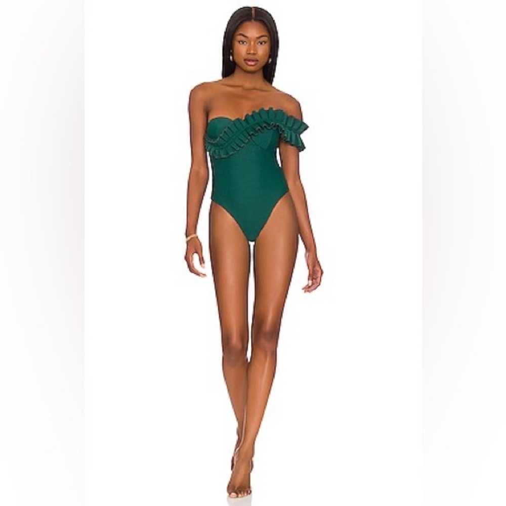 ANDREA IYAMAH Anthropologie NEW Nisi One Piece Swimsuit Green NEW Size M